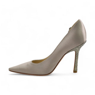 Jimmy Choo Women's Shoes Satin Crystalized Pumps (JCWCRY07)