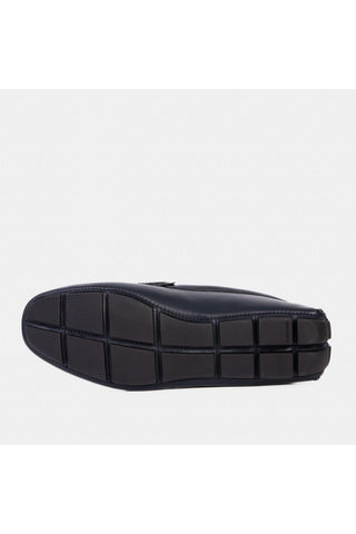 Vinci Pavia Leather Horse-Bit Loafer - Navy