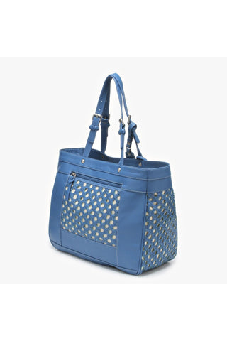 Isabella Fiore Handbag Bluebell Vintage Weave Tote (IFH102)