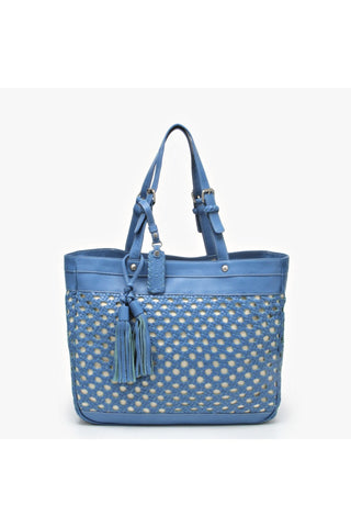 Isabella Fiore Handbag Bluebell Vintage Weave Tote (IFH102)