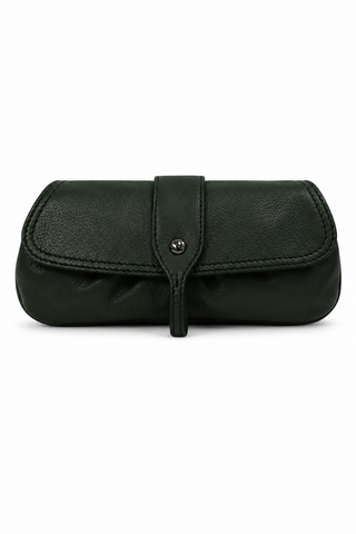 JP Tods Leather Evening Handbag Forest Green TD1744