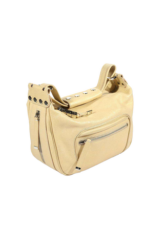JP Tods handbag Mercer Beige Metallic leather bag (TD1751)