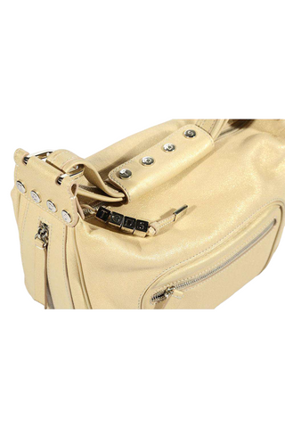 JP Tods handbag Mercer Beige Metallic leather bag (TD1751)