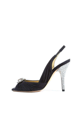 Jimmy Choo Crepe De Chine Crystalized Sling Pump (JCWCRY09)