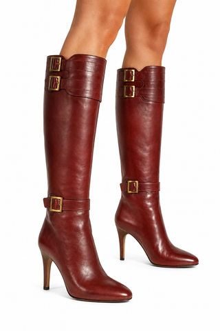 Jimmy Choo Designer shoes for women Brown leather Boots (JCW13) (Special Price)