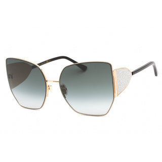 Jimmy Choo River/S Sunglasses Black Gold / Grey Gradient-AmbrogioShoes
