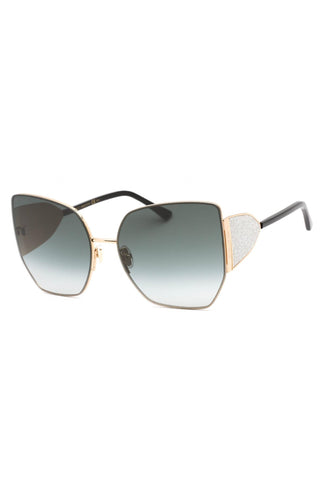 Jimmy Choo River/S Sunglasses Black Gold / Grey Gradient Women's