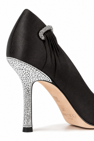 Jimmy Choo Satin Crystalized High-Heel Pumps (JCWCRY06)