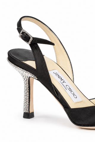 Jimmy Choo Satin Crystalzied Slingback Pump (JCWCRY05)