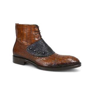 Jo Ghost 1788 Luisiana Crocodile Print Leather Ankle Boots (JG5322)-AmbrogioShoes