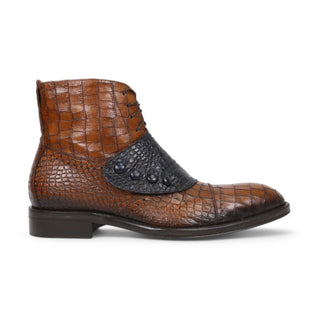 Jo Ghost 1788 Luisiana Crocodile Print Leather Ankle Boots (JG5322)-AmbrogioShoes