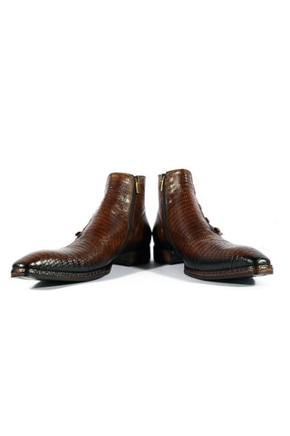 Jo Ghost 2379 Lizard Embossed Calf-Skin Leather Boots (JG5313)