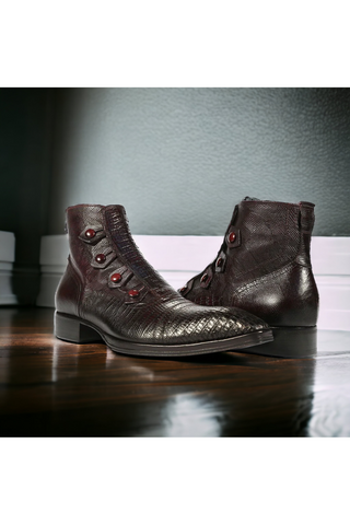 Jo Ghost 2379 Lizard Embossed Calf-Skin Leather Boots (JG5313)