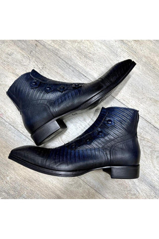 Jo Ghost 2379 Lizard Embossed Calf-Skin Leather Boots (JG5313)