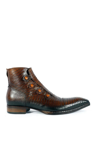 Jo Ghost 2379 Lizard Embossed Calf-Skin Leather Boots (JG5313)