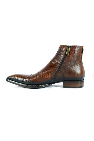 Jo Ghost 2379 Lizard Embossed Leather Boots (JG5313)