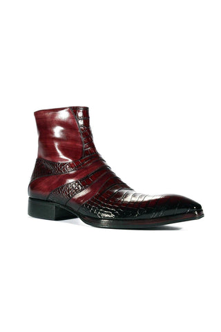 Jo Ghost 2727 BIS Crocodile Embossed / Buffalo Leather Ankle Boots (JG5302)
