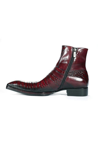 Jo Ghost 2727 BIS Crocodile Embossed / Buffalo Leather Ankle Boots (JG5302)