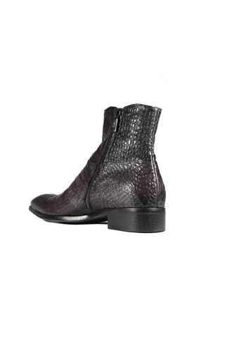 Jo Ghost 2727 BIS Crocodile Print / Leather Ankle Boots-AmbrogioShoes