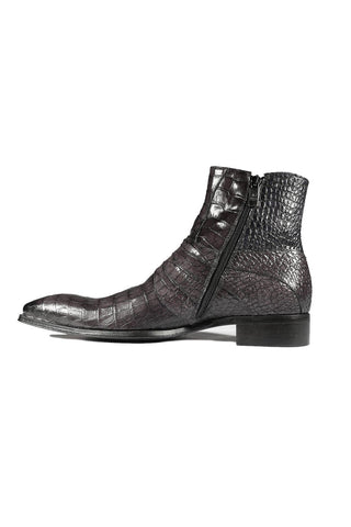Jo Ghost 2727 BIS Crocodile Print / Leather Ankle Boots-AmbrogioShoes