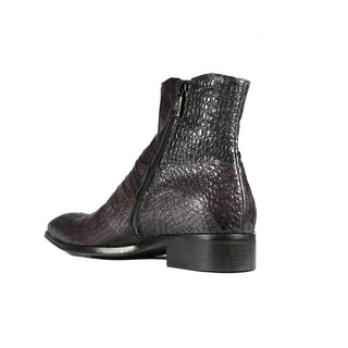 Jo Ghost 2727 BIS Men's Shoes Crocodile Print Calf-Skin Leather Ankle Boots (JG5369)-AmbrogioShoes