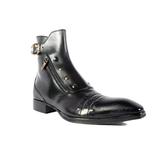 Jo Ghost 3206 Calf-Skin Leather Buckle Boots (JG5318)-AmbrogioShoes