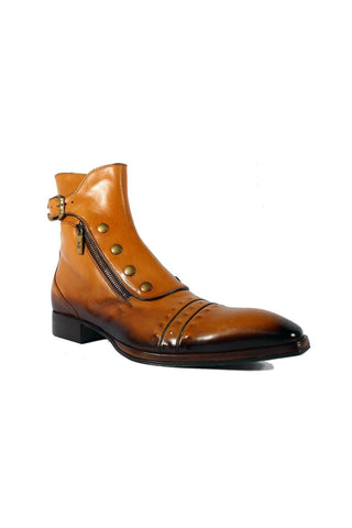 Jo Ghost 3206 Calf-Skin Leather Buckle Boots (JG5318)-AmbrogioShoes