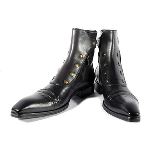 Jo Ghost 3206 Calf-Skin Leather Buckle Boots (JG5318)-AmbrogioShoes