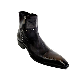 Jo Ghost 3516 Calf-Skin Leather Stud Ankle Boots (JG5325)-AmbrogioShoes