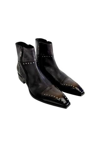 Jo Ghost 3516 Leather Stud Ankle Boot