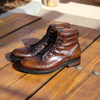 Jo Ghost 3752 Men's Shoes Buffalo Leather Ankle Boots (JG5301)-AmbrogioShoes