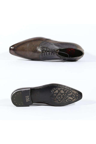 Jo Ghost 4125M Lizard print Calf-Skin Leather Moscato Oxfords (JG5127)-AmbrogioShoes