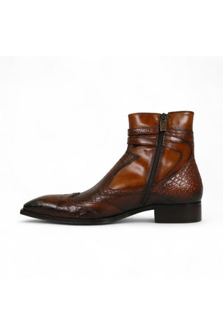 Jo Ghost 4764 Louisiana Crocodile / Lizard Embossed Leather Boots (JG5323)