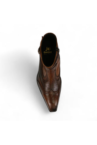Jo Ghost 4764 Louisiana Crocodile / Lizard Embossed Leather Boots (JG5323)