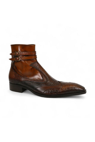 Jo Ghost 4764 Louisiana Crocodile / Lizard Embossed Leather Boots (JG5323)