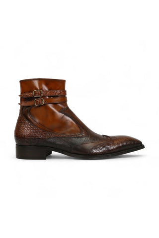 Jo Ghost 4764 Louisiana Embossed Leather Ankle Boot
