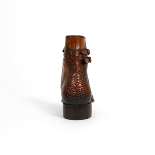 Jo Ghost 4764 Men's Shoes Louisiana Crocodile / Lizard Print Leather Boots (JG5323)-AmbrogioShoes