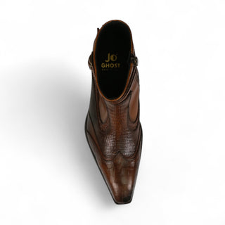 Jo Ghost 4764 Men's Shoes Louisiana Crocodile / Lizard Print Leather Boots (JG5323)-AmbrogioShoes