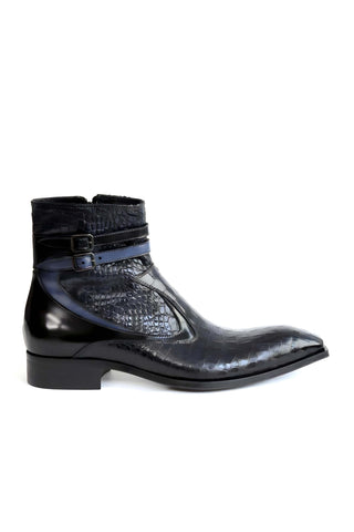 Jo Ghost 4766 Crocodile Embossed / Leather Ankle Boots (JG5339)