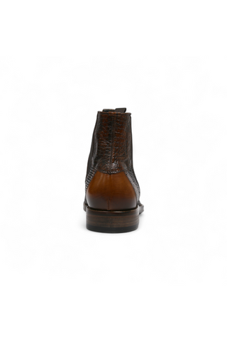 Jo Ghost 4776 Brown Multi Texture Embossed Leather Boots (JG5365)