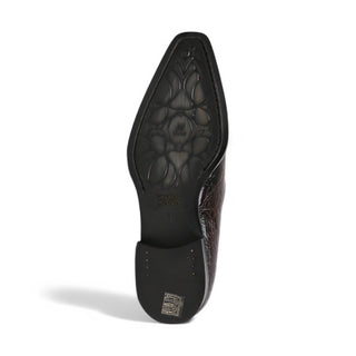 Jo Ghost 4956 Burgundy Crocodile Print Leather Horsebit Loafers (JG5368)-AmbrogioShoes