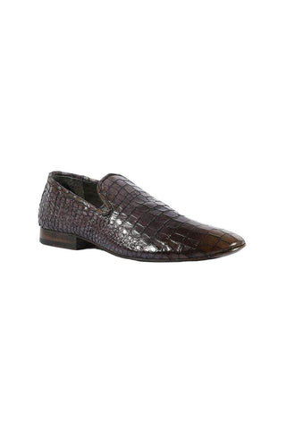 Jo Ghost Crocodile Embossed Leather Loafers (JG5112)