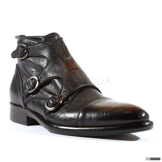 Jo Ghost Mens Italian Antic Col Nero Brown / Black Boots (JG3007)-AmbrogioShoes