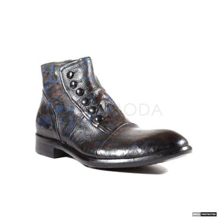 Jo Ghost Mens Italian Camo - Blue/Brown/Black Boots (JG4200)-AmbrogioShoes