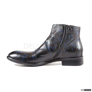 Jo Ghost Mens Italian Camo - Blue/Brown/Black Boots (JG4200)-AmbrogioShoes