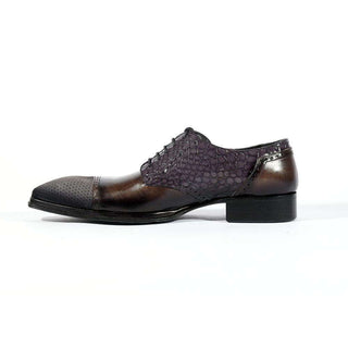 Jo Ghost Mens Italian Shoes Camoscio Diver Moscato Plato Oxfords(JG5123)-AmbrogioShoes