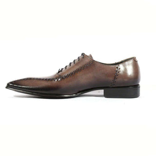 Jo Ghost Mens Italian Shoes Diver Cenere Patchwork Oxfords(JG5108)-AmbrogioShoes