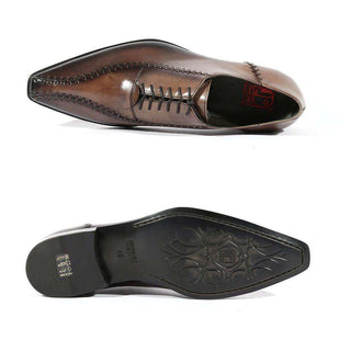 Jo Ghost Mens Italian Shoes Diver Cenere Patchwork Oxfords(JG5108)-AmbrogioShoes