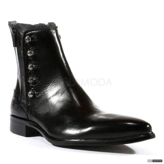 Jo Ghost Men's Italian Parma Doc Nero Black Boots (JG3001)-AmbrogioShoes