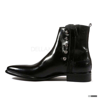 Jo Ghost Men's Italian Parma Doc Nero Black Boots (JG3001)-AmbrogioShoes